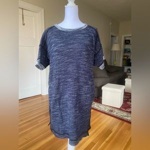 Madewell Blue Marled Dress With Pockets Size Medium